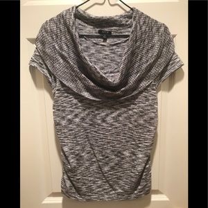 APT 9, WOMANS PEWTER SEMI FITTED TUNIC